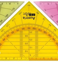 ARISTO EQUERRE GEOLFEX NEON 16 CM  4 COULEURS DISPO ASSORTIES