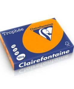 TROPHEE A4 120G ORANGE VIF PAPIER CLAIRFONTAINE RAME DE 250 FEUILLES