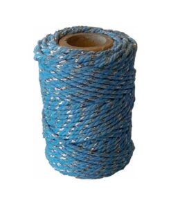 CORDE COTON 20M 1.5MM ROSE CLAIR AVEC FIL ARGENT
