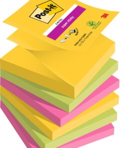 POST-IT Z-NOTES 6X 90 FEUILLES 76X76MM COULEURS CARNAVAL