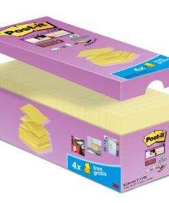 POST-IT Z-NOTES 76X76MM 16+4 GRATUITS SUPER STICKY 90F PACK DE 20 BLOCS