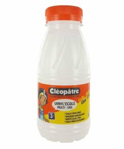 COLLE CLEOPATRE VINYL 250ML BLANCHE APRES SECHAGE TRANSP PAPIER CARTON BOIS GONDOLE PAS