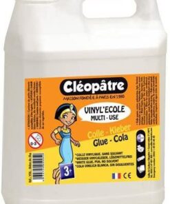 COLLE VINYLIQUE 5L CLEOPATRE BLANCHE APRES SECHAGE TRANSP PAPIER CARTON BOIS GONDOLE PAS