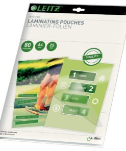 LEITZ 25 ETUIS A4 80 MICRONS ETUIS A PLASTIFIER
