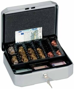 DURABLE PETIT COFFRE MONNAIES RESISTANT + HAUTE SECURITE 6 COMP MONNAIES + 3 BILLETS