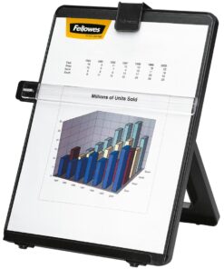 PORTE-COPIES CHEVALET + GUIDE LIGNES - JUSQU'A 125 FEUILLES 28.5 X 25.7 X 18.7CM