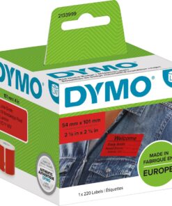 DYMO LW EXPEDI 101X54MM ROUGE - ETIQUETTE DYMO LABELWRITER - 1 RL - 220 ETIQUETTES - PERMA