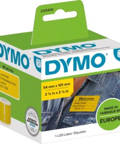 DYMO LW EXPEDI 101X54MM JAUNE - ETIQUETTE DYMO LABELWRITER - 1 RL - 220 ETIQUETTES - PERMA