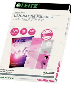 LEITZ 100 ETUIS A5 125 MICRONS ETUIS A PLASTIFIER