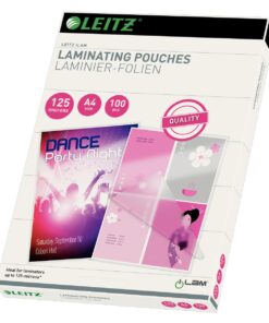 LEITZ 100 ETUIS A4 125 MICRONS ETUIS A PLASTIFIER