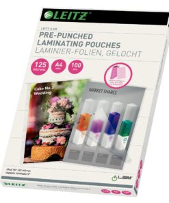 LEITZ 100 ETUIS A4 125 MICRONS ETUIS A PLASTIFIER PERFORE