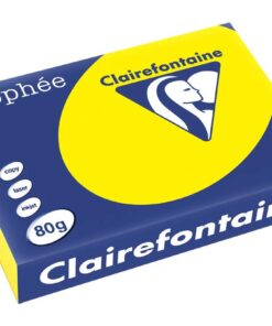 TROPHEE A4 80G JAUNE SOLEIL PAPIER CLAIRFONTAINE RAME DE 500 FEUILLES