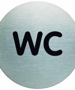 PICTO 83MM WC DURABLE ALU ADHESIF