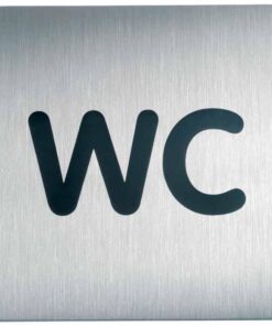 PICTO 150MM WC ALU ADHESIF CARRE DURABLE