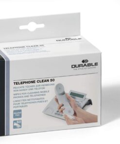TELEPHONE CLEAN DURABLE 50 LINGETTES PRE IMPREGNEES D'UNE SOLUTION ANTISTATIQUE