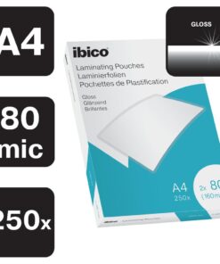 IBICO 250 ETUIS A4 80 MICRONS ETUI A PLASTIFIER