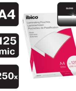 IBICO 250 ETUIS A4 125 MICRONS ETUIS A PLASTIFIER