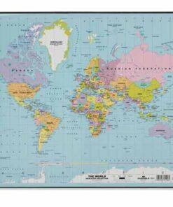 SOUS MAIN PLANISPHERE  DURABLE 530 X 400MM - ANTIDERAPANT CARTE MONDE