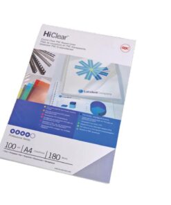 COUVERTURE HICLEAR A4 240 MI MICRONS ULTRA TRANSPARENT GBC