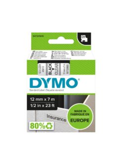 DYMO D1 12MM 7M NOIR/TRANSP - ETIQUETTE DYMO - RECHARGE 45010