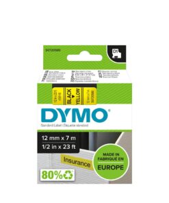 DYMO D1 12MM 7M NOIR/JAUNE - ETIQUETTE DYMO - RECHARGE 45018