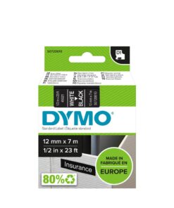 DYMO D1 12MM 7M BLANC/NOIR - ETIQUETTE DYMO - RECHARGE 45021