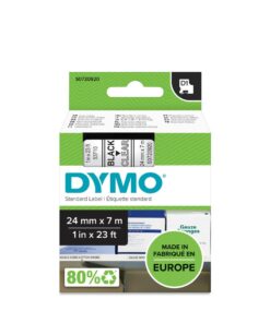 DYMO D1 24MM 7M NOIR/TRANSP - ETIQUETTE DYMO - RECHARGE 53710