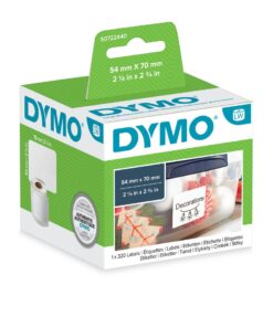 DYMO LW DISQUETTE 54X70MM - ETIQUETTE DYMO LABELWRITER - 1 RL - 320 ETIQUETTES - PERMA