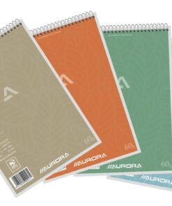 CARNET SPIRALE STENO - 3 COL AURORA