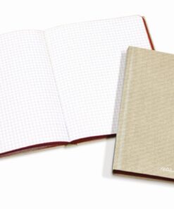 CARNET TOILE GRISE 14X22 96F Q Q5MM AURORA
