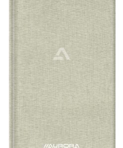CARNET TOILE GRISE 14X22 96 1L AURORA
