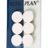 AIMANT 25MM BLANC PAR 6 ROND