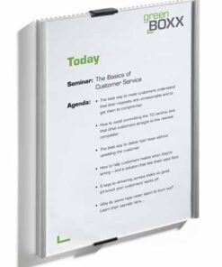 INFO SIGN 210X297MM A4 DURABLE PLAQUE PORTE ALU+ACRYL TRANSP FIXATION VIS-COLLE-DOUBLE FACE