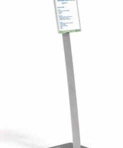 INFO SIGN STAND A4 DURABLE PRESENTOIR ALU+ACRYL TRANSP SUR PIED-PORTRAIT & PAYSAGE