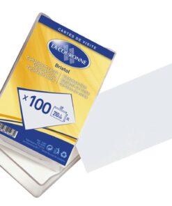 CARTE DE VISITE 82X128 - 210G LA COURONNE BOITE PLEXY TRANSP