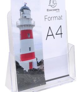PORTE FOLDERS A4 EXACOMPTA PLEXY TRANSP BAC 28MM 235X85X247MM PRESENTOIR