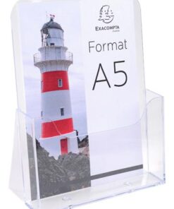PORTE FOLDERS A5 EXACOMPTA PLEXY TRANSP BAC 28MM 173X73X214MM PRESENTOIR