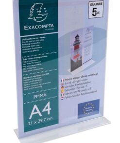 PORTE COPIE A4 EXACOMPTA DROIT / 1 FEUILLE PRESENTOIR ACRYLIQUE PLEXY