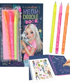 TOPMODEL ALBUM COLORIER DOODLE DOODLE + STYLOS FLUOS