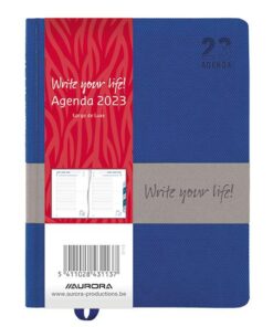 AGENDA LARGO DE LUXE 16X21CM WRITE YOUR LIFE - 1 JOUR/PAGE 400 PAGES - AURORA