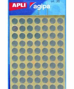 APLI 308 GOMMETTE 8MM ARGENT RONDE AUTOCOLLANTE ETIQUET