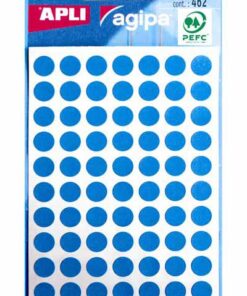 APLI 462 GOMMETTES 8MM BLEU RONDE - ETIQUETTE ADHESIVE