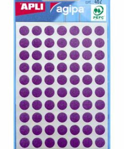 APLI 462 GOMMETTES 8MM VIOLET RONDE - ETIQUETTE ADHESIVE