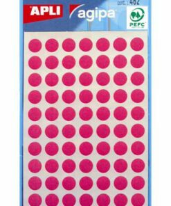 APLI 462 GOMMETTES 8MM ROSE RONDE - ETIQUETTE ADHESIVE