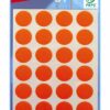168 GOMMETTES 15MM ORANGE RONDE - ETIQUETTE ADHESIVE