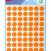 385 GOMMETTES 8MM ROUGE FLUO RONDE - ETIQUETTE ADHESIVE