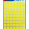 385 GOMMETTE 8MM JAUNE FLUO RONDE - ETIQUETTE ADHESIVE