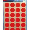 APLI 140 GOMMETTES 15MM ROUGE FLUO - ETIQUETTE RONDE COLLAGE PERMANENT