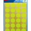 APLI 140 GOMMETTES 15MM JAUNE FLUO - ETIQUETTE COLLAGE PERMANENT