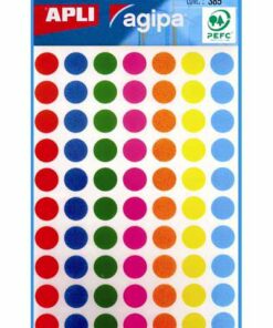 APLI 385 GOMMETTES 8MM ASS TR RONDE - ETIQUETTE ADHESIVE